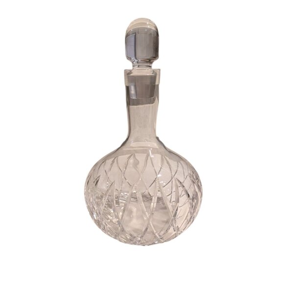 Elegant Crystal Decanter with Stopper 6" Tall barware - Picture 1 of 14